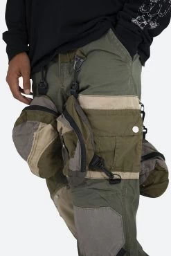 Patchwork Cargo Pants - Olive -clothing Patchwork Cargo Pants Olive 8