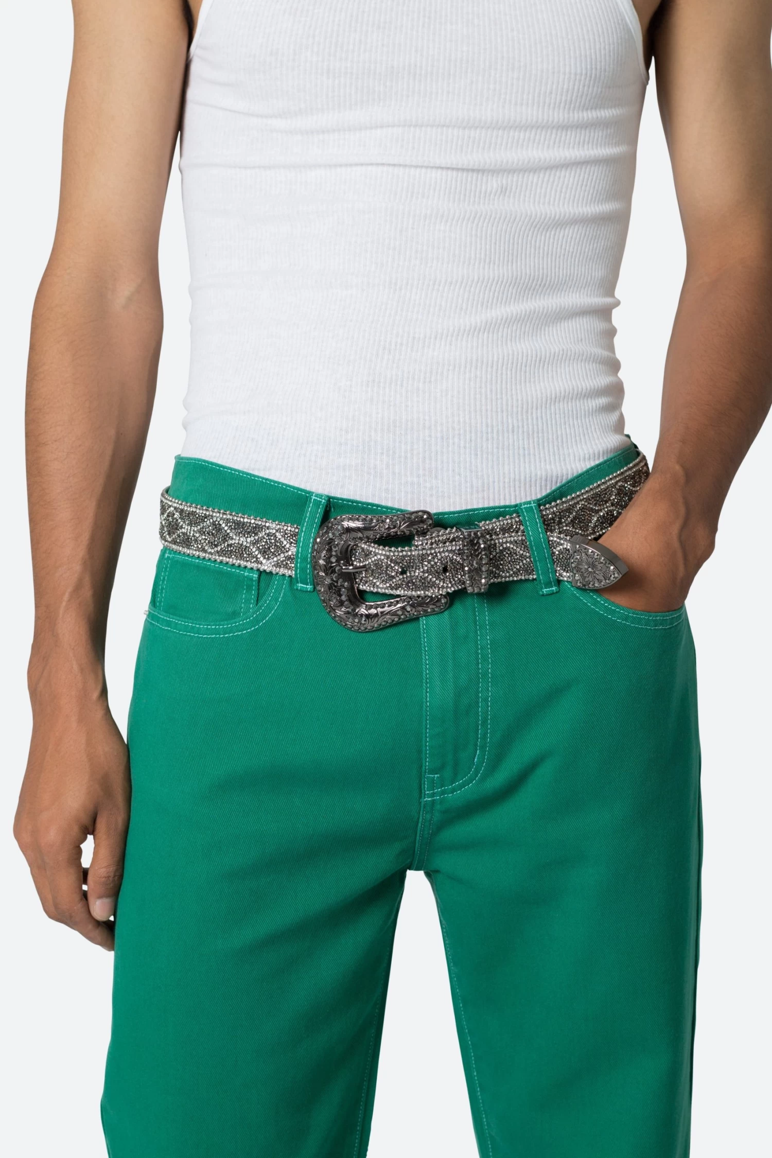 Patterned Caviar Belt - Black 5 Patterned Caviar Belt - Black - Image 3