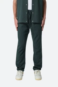 Pinstripe Drawcord Pants - Green 11 Pinstripe Drawcord Pants - Green -clothing Pinstripe Drawcord Pants Green 3