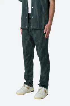Pinstripe Drawcord Pants - Green 12 Pinstripe Drawcord Pants - Green -clothing Pinstripe Drawcord Pants Green 4