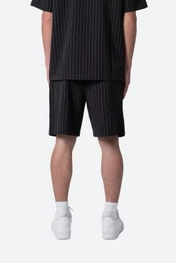 Pinstripe Shorts - Black -clothing Pinstripe Shorts Black 6