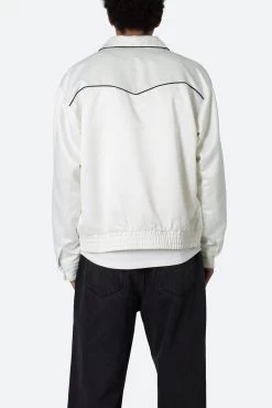 Piped Zip Up Jacket - Off White -clothing Piped Zip Up Jacket Off White 6