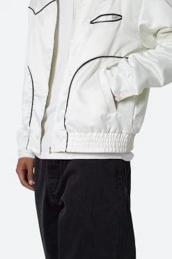 Piped Zip Up Jacket - Off White -clothing Piped Zip Up Jacket Off White 7