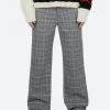Plaid Baggy Trouser - Grey -clothing Plaid Baggy Trouser Grey