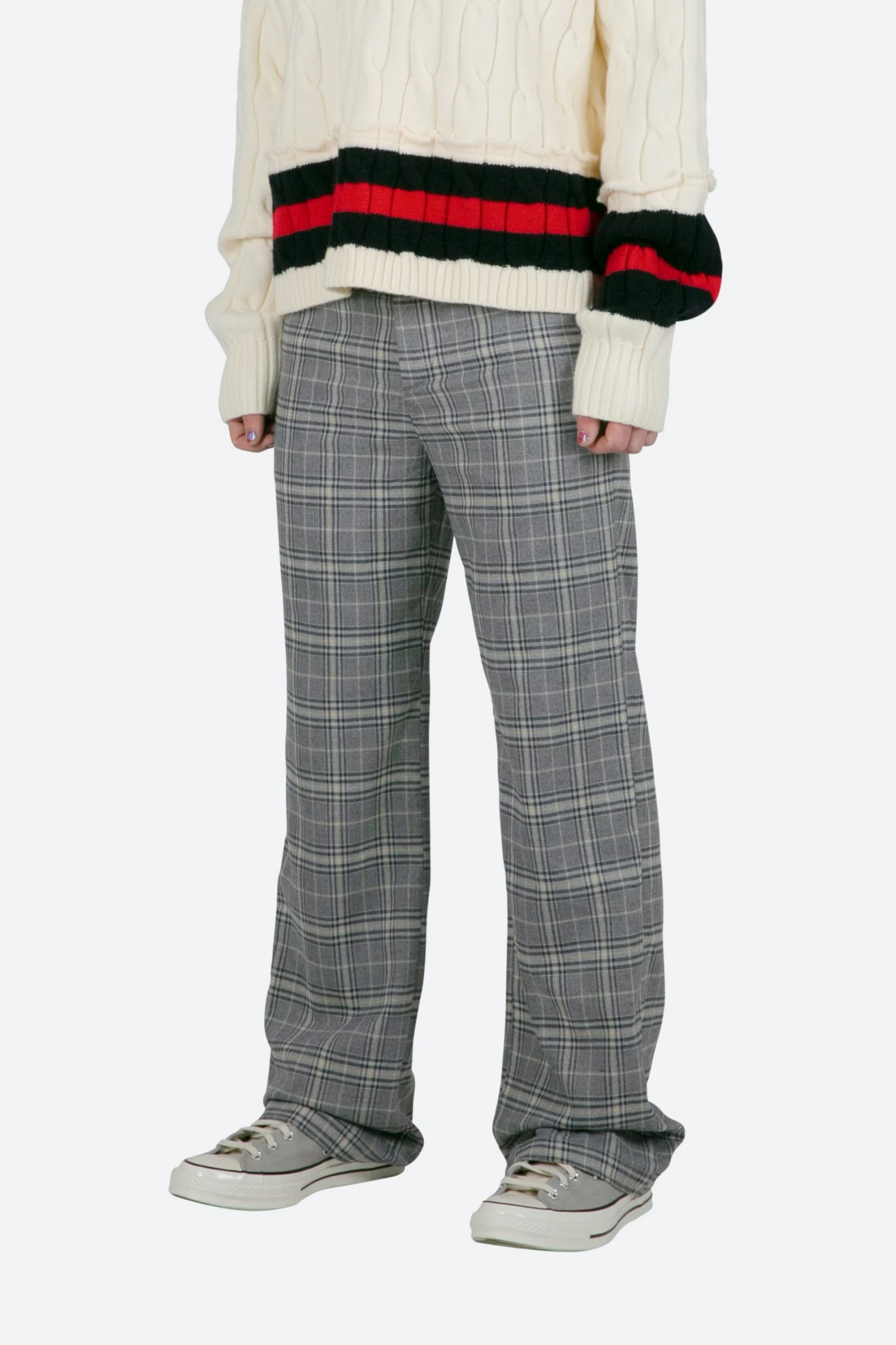 Plaid Baggy Trouser - Grey 6 Plaid Baggy Trouser - Grey - Image 4