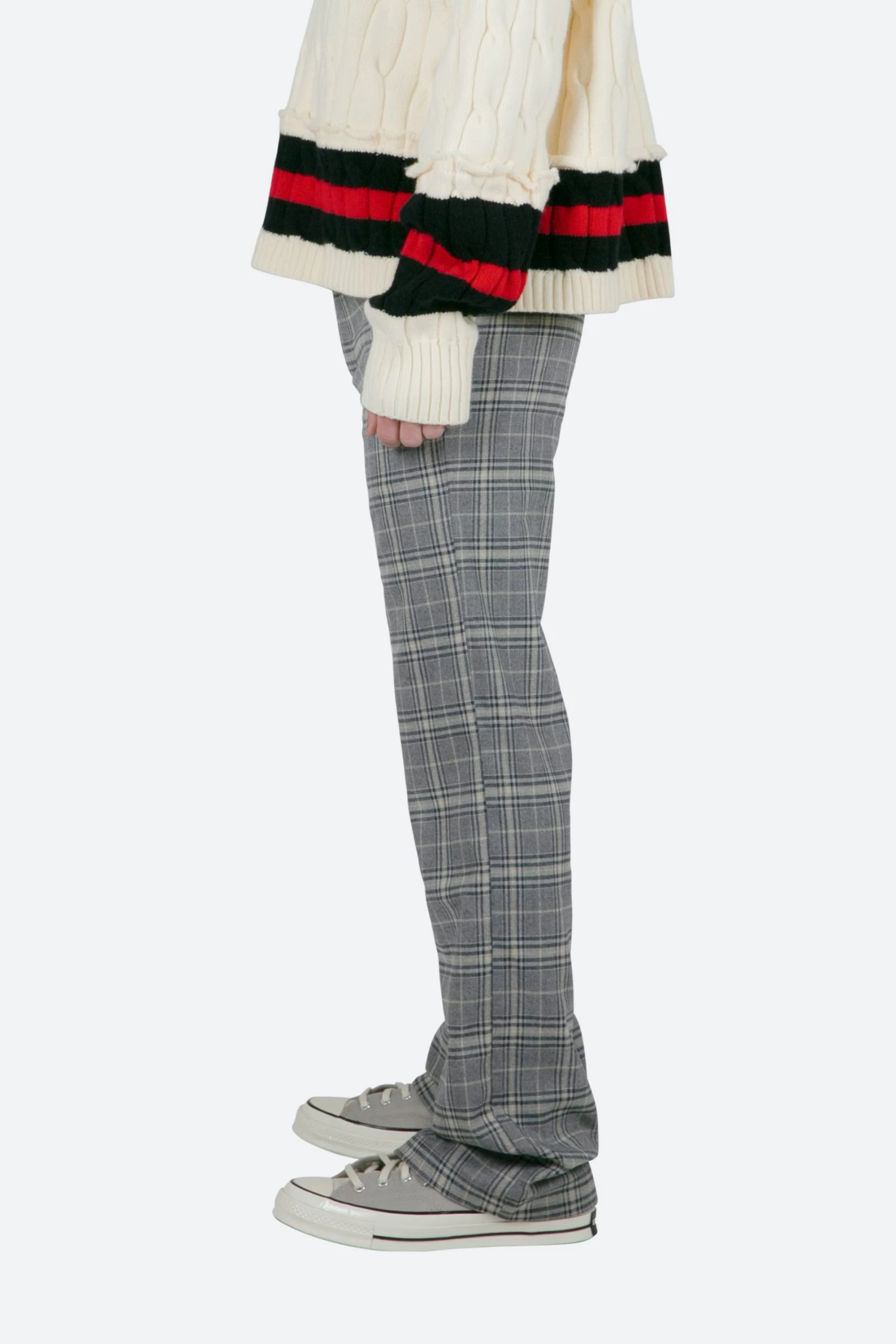 Plaid Baggy Trouser - Grey 7 Plaid Baggy Trouser - Grey - Image 5