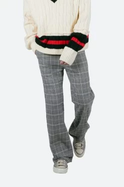 Plaid Baggy Trouser - Grey 18 Plaid Baggy Trouser - Grey -clothing Plaid Baggy Trouser Grey 7