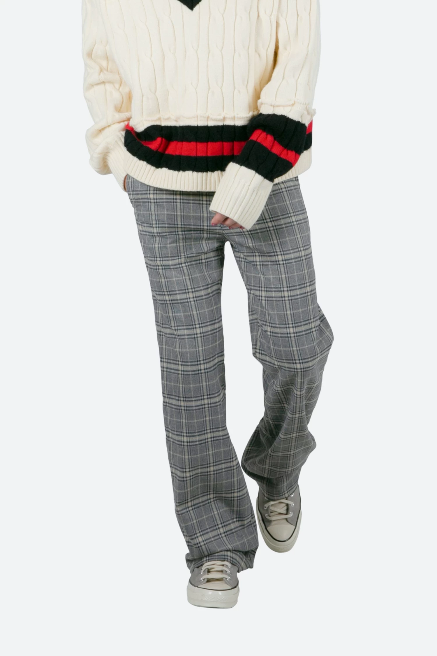 Plaid Baggy Trouser - Grey 9 Plaid Baggy Trouser - Grey - Image 7