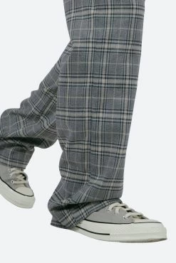 Plaid Baggy Trouser - Grey 20 Plaid Baggy Trouser - Grey -clothing Plaid Baggy Trouser Grey 9