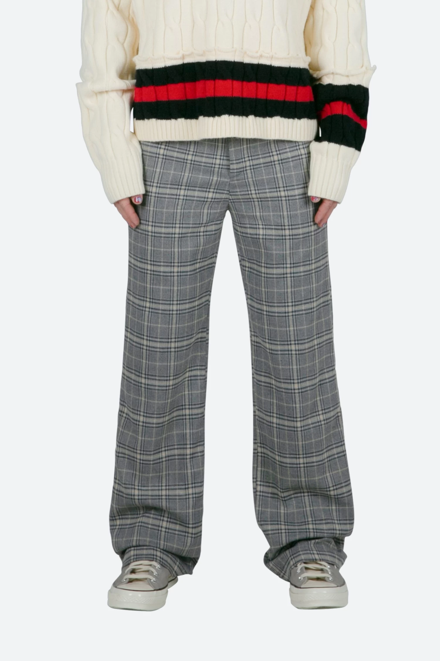Plaid Baggy Trouser - Grey 3 Plaid Baggy Trouser - Grey