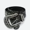 Python Mixed Studded Belt - Multi -clothing Python Mixed Studded Belt Multi