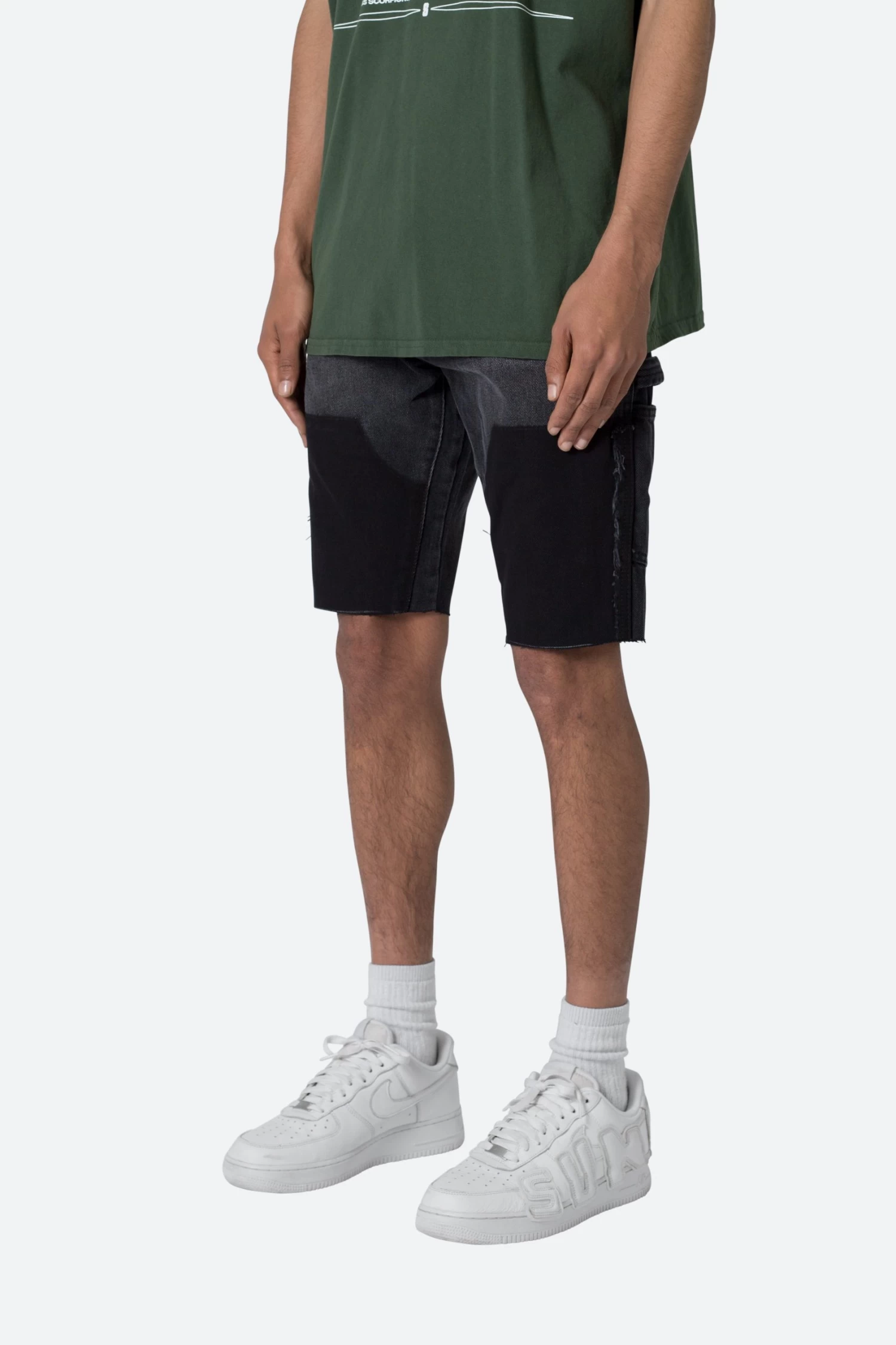 R118 Denim Shorts - Black 5 R118 Denim Shorts - Black - Image 3