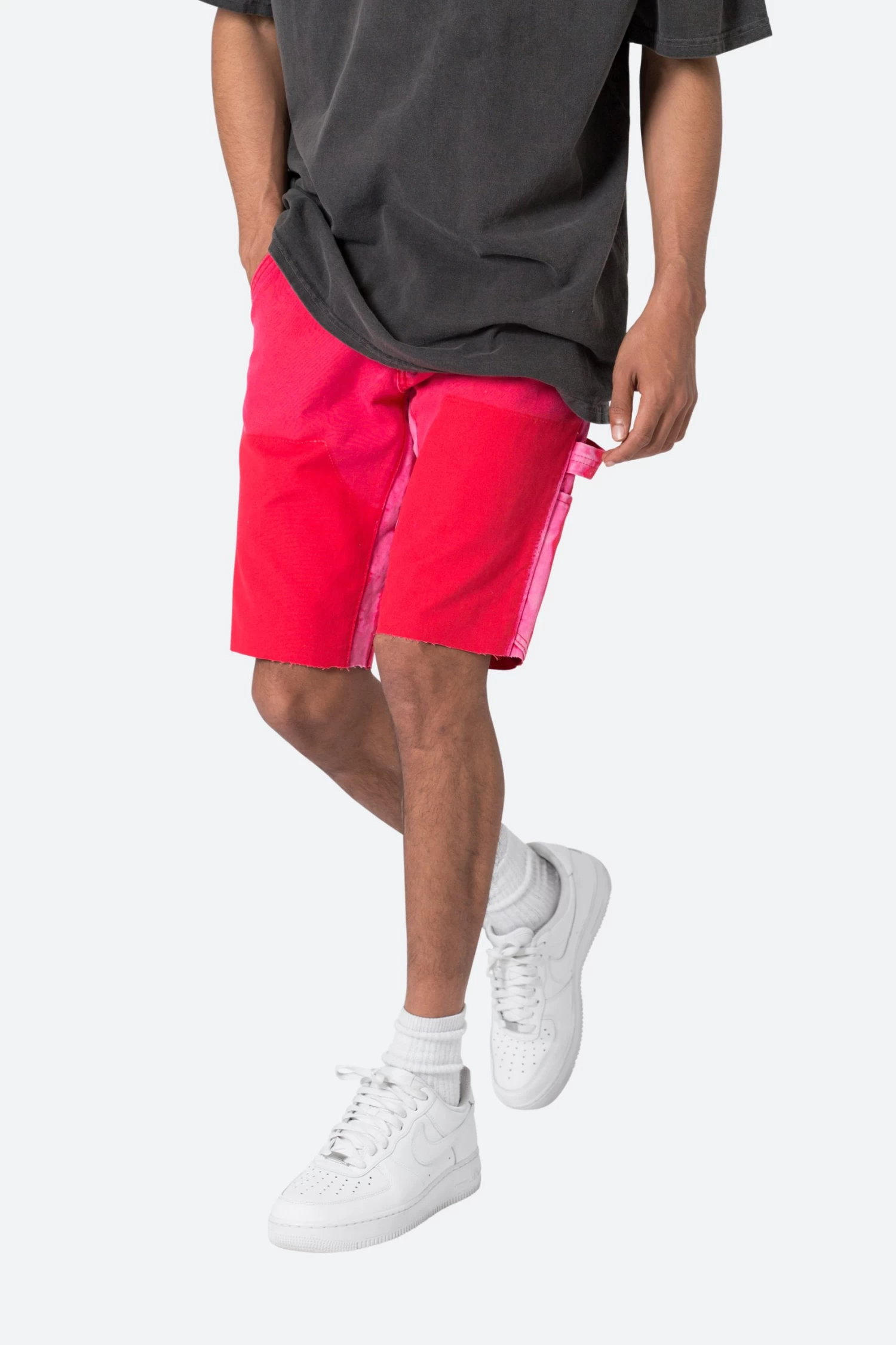 R404 Denim Shorts - Red 4 R404 Denim Shorts - Red - Image 2