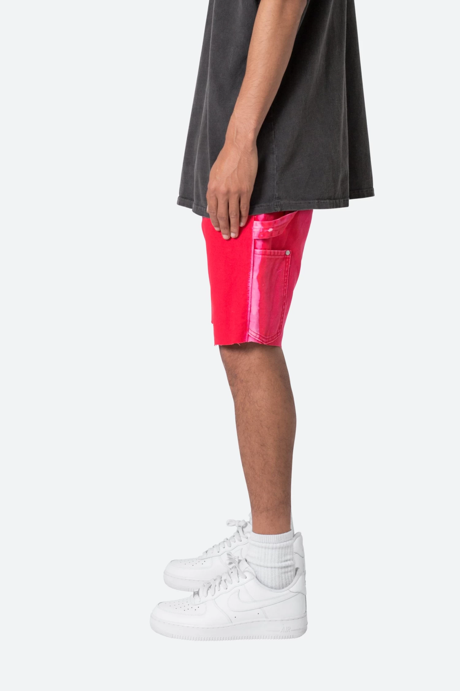 R404 Denim Shorts - Red 7 R404 Denim Shorts - Red - Image 5