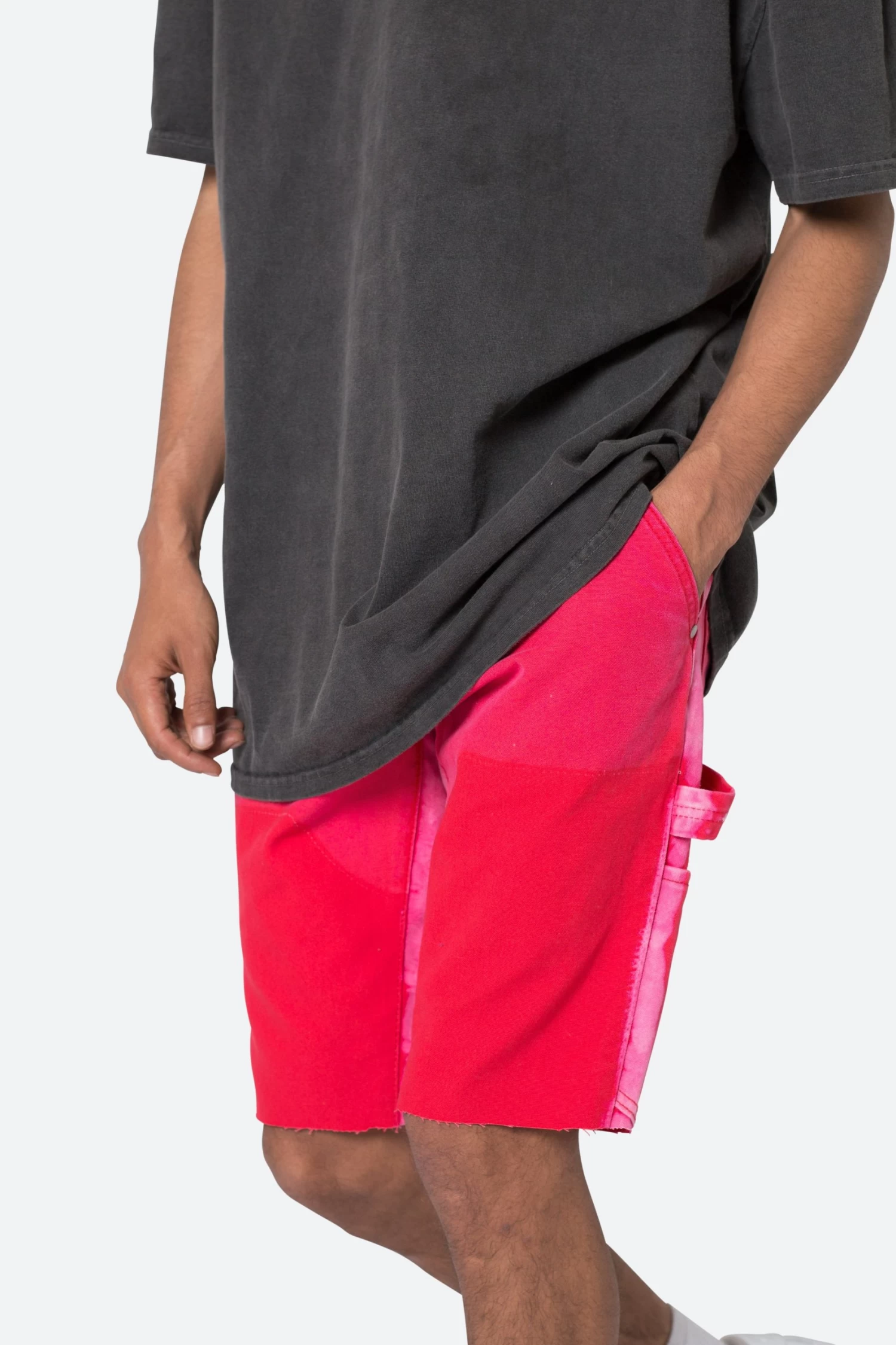 R404 Denim Shorts - Red 9 R404 Denim Shorts - Red - Image 7