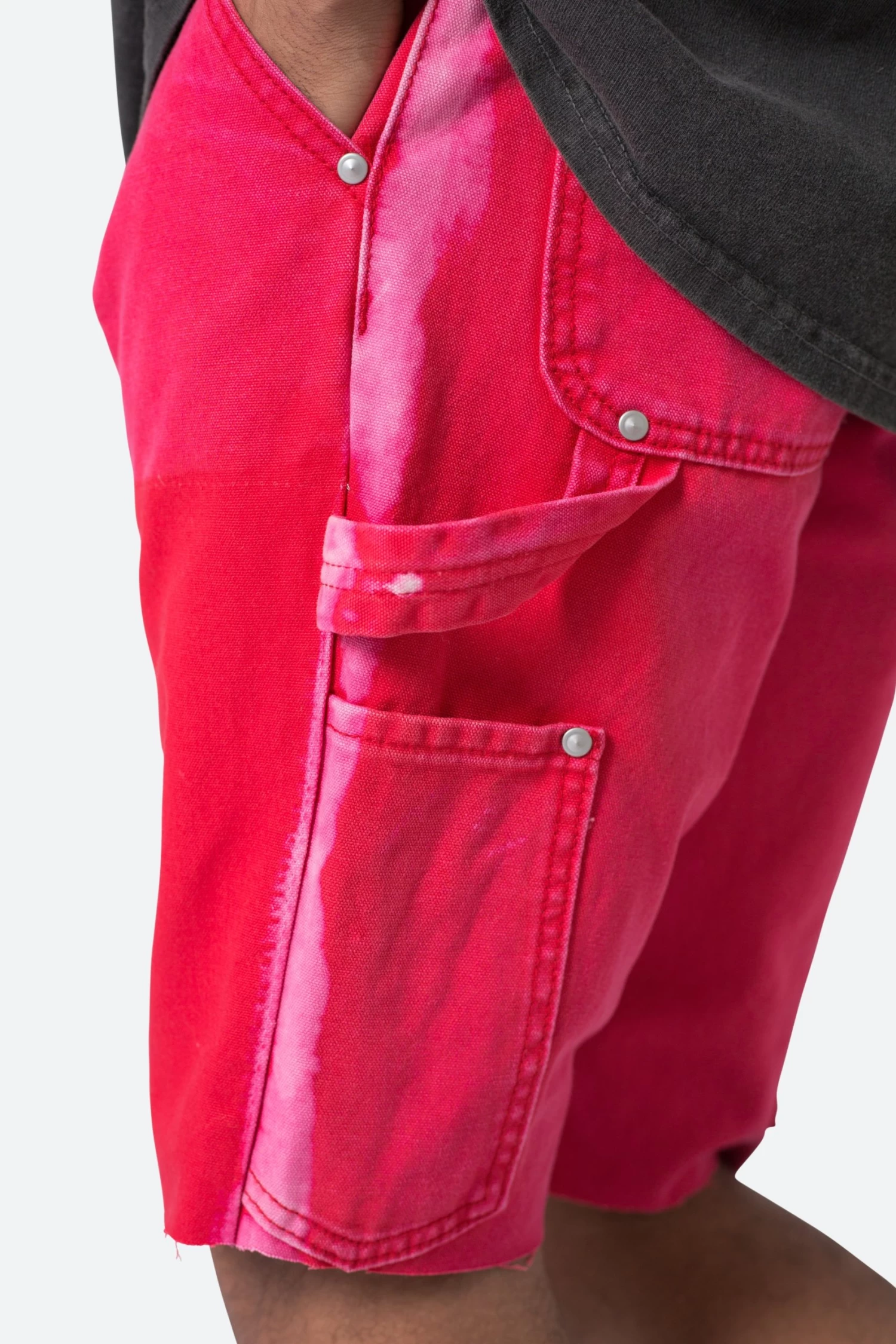 R404 Denim Shorts - Red 10 R404 Denim Shorts - Red - Image 8