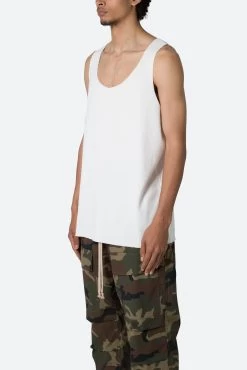 Raw Edge Thermal Tank - Off White -clothing Raw Edge Thermal Tank Off White 3