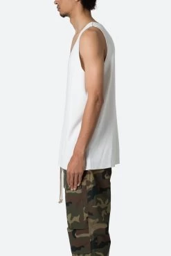 Raw Edge Thermal Tank - Off White -clothing Raw Edge Thermal Tank Off White 4