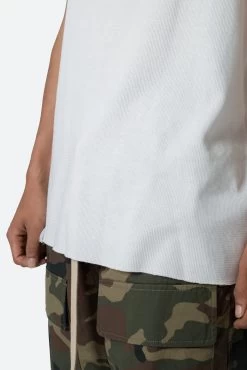 Raw Edge Thermal Tank - Off White -clothing Raw Edge Thermal Tank Off White 8