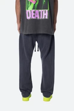 Relaxed Flame Sweatpants - Washed Black -clothing Relaxed Flame Sweatpants Washed Black 5