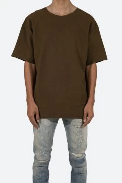 Reverse Terry Tee - Brown