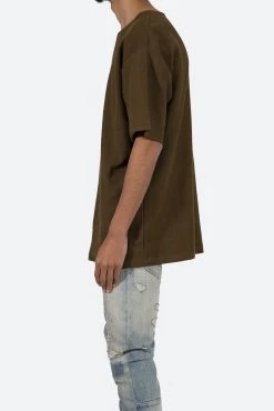 Reverse Terry Tee - Brown -clothing Reverse Terry Tee Brown 4