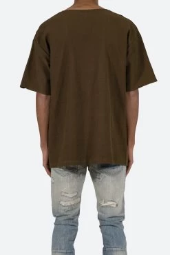 Reverse Terry Tee - Brown -clothing Reverse Terry Tee Brown 5