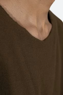 Reverse Terry Tee - Brown -clothing Reverse Terry Tee Brown 8