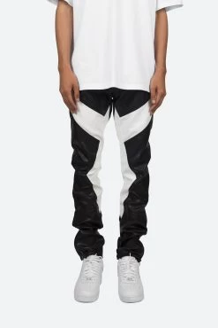 S192 Leather Pants - Black/White -clothing S192 Leather Pants BlackWhite 3