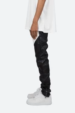 S192 Leather Pants - Black/White -clothing S192 Leather Pants BlackWhite 5