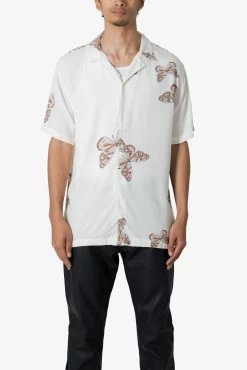 S/S Button Up Shirt - Butterfly Print