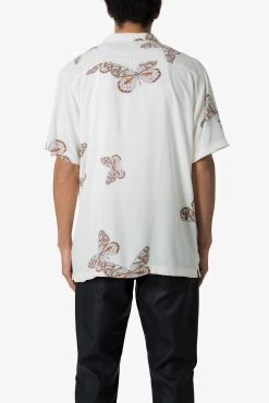 S/S Button Up Shirt - Butterfly Print -clothing SS Button Up Shirt Butterfly Print 5
