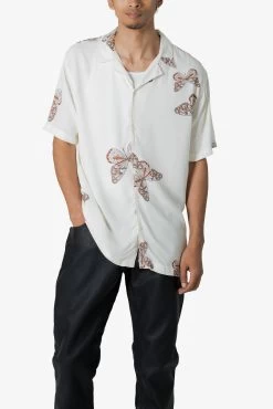 S/S Button Up Shirt - Butterfly Print -clothing SS Button Up Shirt Butterfly Print 6