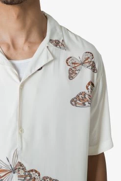 S/S Button Up Shirt - Butterfly Print -clothing SS Button Up Shirt Butterfly Print 8