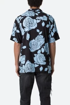 S/S Button Up Shirt - Rose Print -clothing SS Button Up Shirt Rose Print 5