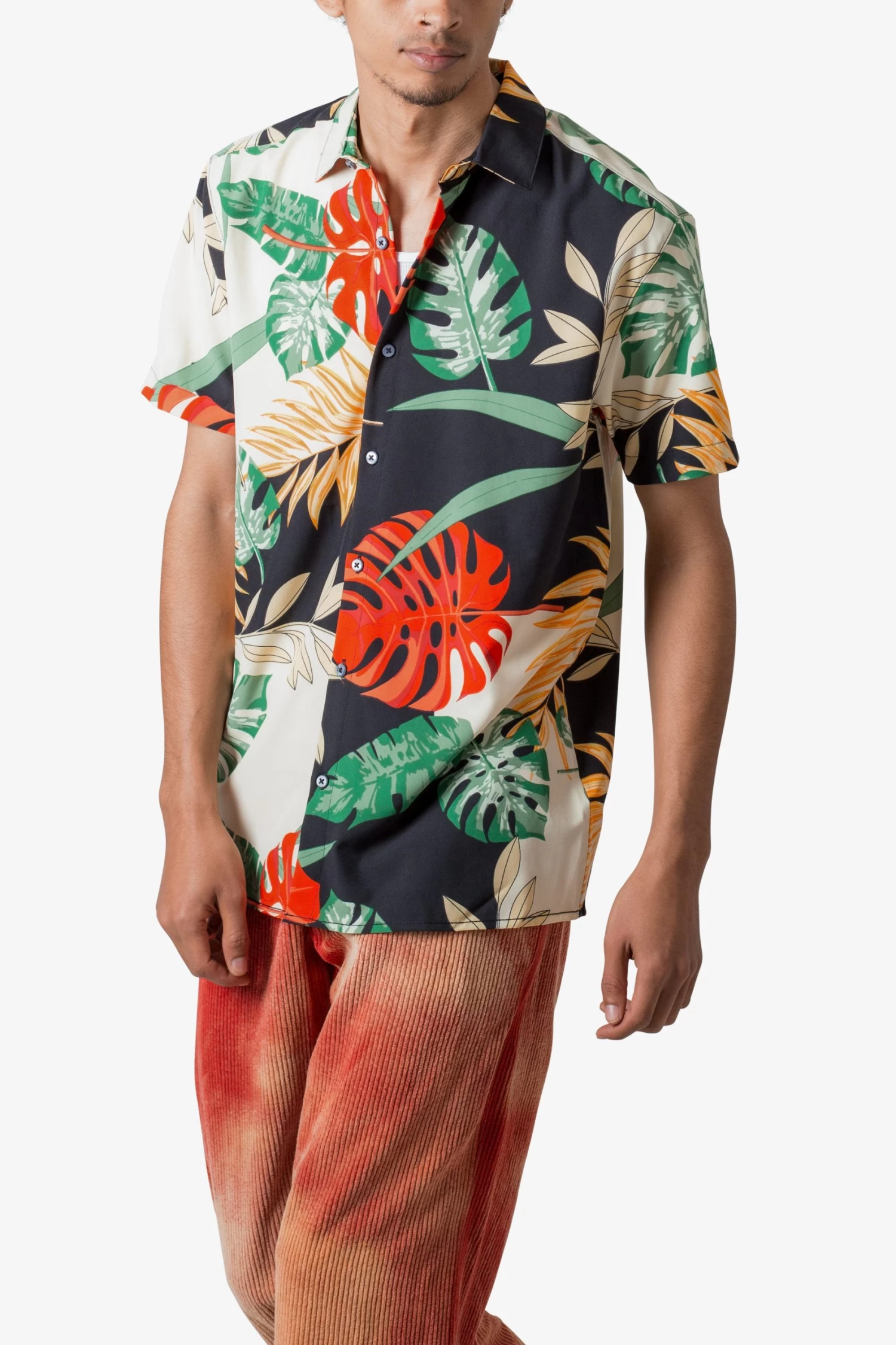 S/S Button Up Shirt - Tropical Print 4 S/S Button Up Shirt - Tropical Print - Image 2