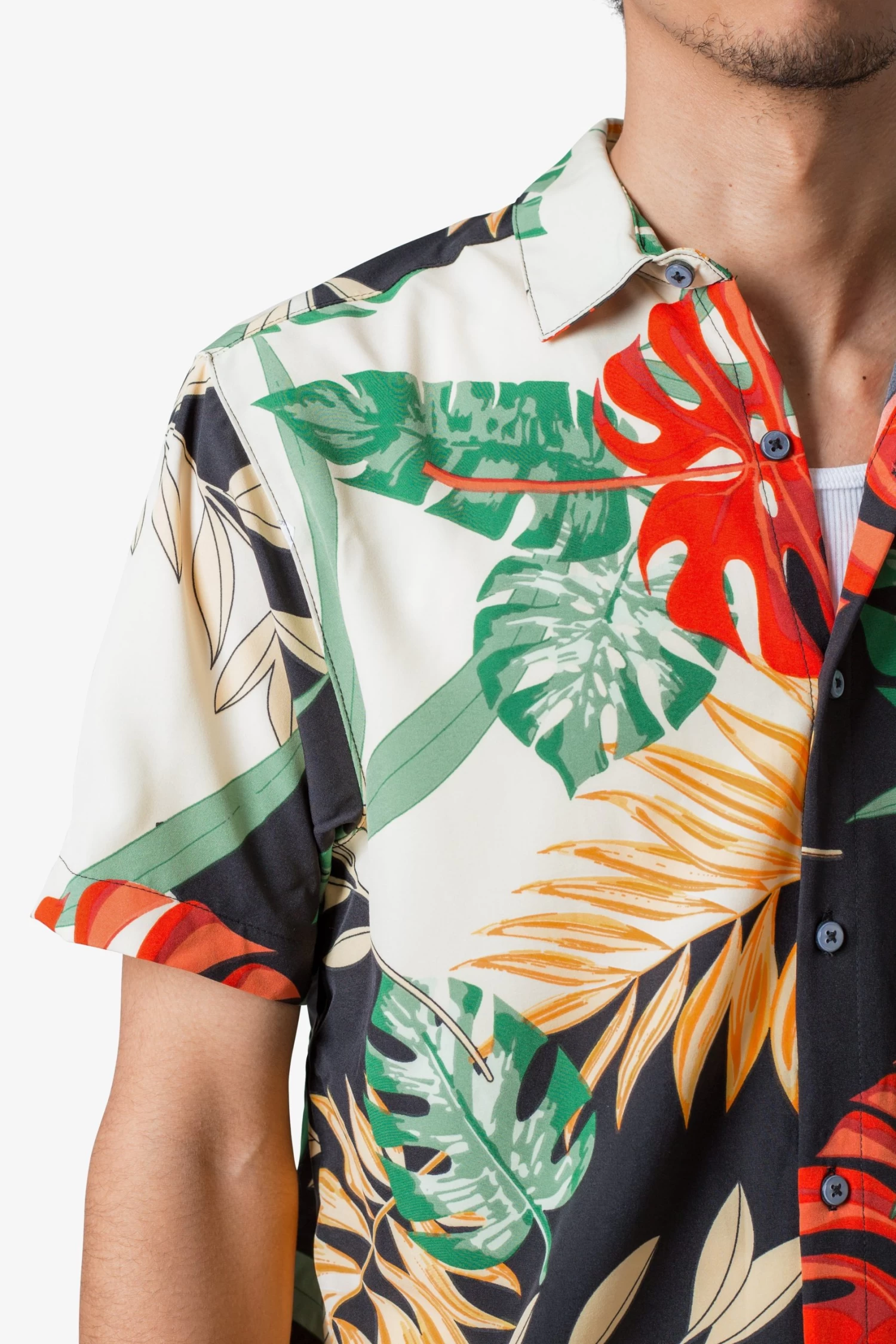 S/S Button Up Shirt - Tropical Print 9 S/S Button Up Shirt - Tropical Print - Image 7