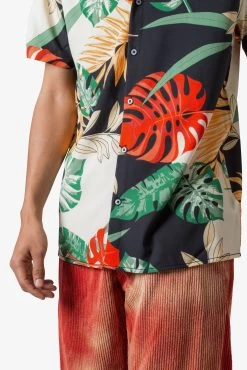 S/S Button Up Shirt - Tropical Print 17 S/S Button Up Shirt - Tropical Print -clothing SS Button Up Shirt Tropical Print 8