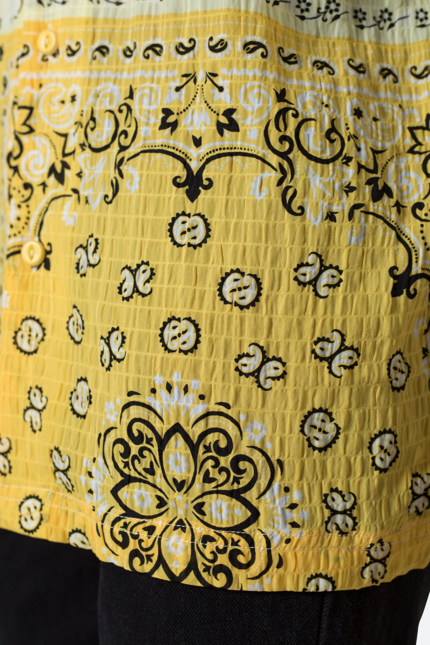 S/S Button Up Shirt - Yellow Bandana Paisley 9 S/S Button Up Shirt - Yellow Bandana Paisley - Image 7