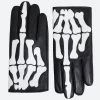 Skeleton Gloves - Black/White -clothing Skeleton Gloves BlackWhite
