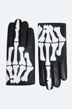 Skeleton Gloves - Black/White