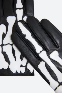 Skeleton Gloves - Black/White -clothing Skeleton Gloves BlackWhite 3