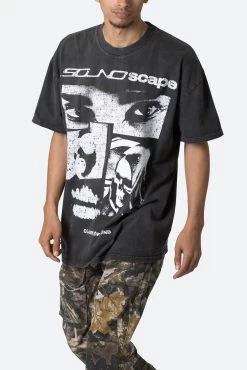Soundscape Tee - Washed Black -clothing Soundscape Tee Washed Black 6