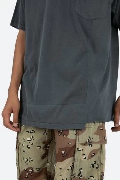 Split Panel Tee - Vintage Black -clothing Split Panel Tee Vintage Black 8