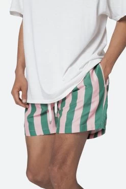 St. Tropez Swim Shorts - Pink/Green -clothing St Tropez Swim Shorts PinkGreen 7