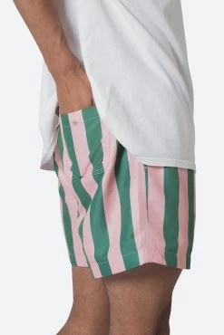 St. Tropez Swim Shorts - Pink/Green -clothing St Tropez Swim Shorts PinkGreen 8