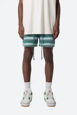 Striped Mohair Shorts - Green