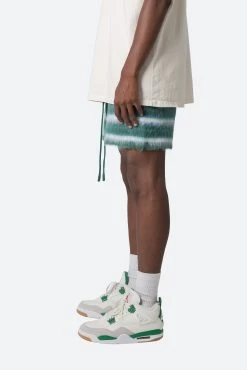 Striped Mohair Shorts - Green -clothing Striped Mohair Shorts Green 5