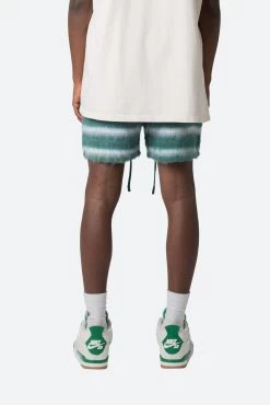 Striped Mohair Shorts - Green -clothing Striped Mohair Shorts Green 6