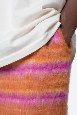 Striped Mohair Shorts - Orange -clothing Striped Mohair Shorts Orange 8